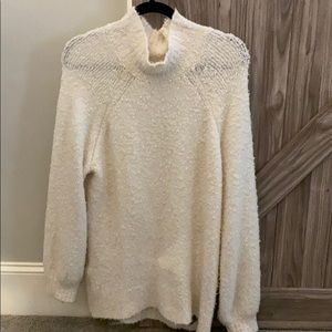 Aerie White Mock Neck Super Soft Sweater